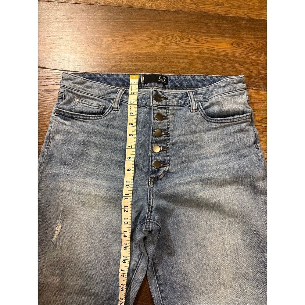 Kut from the Kloth Reese ankle straight leg denim jeans 12 - Picture 7 of 8